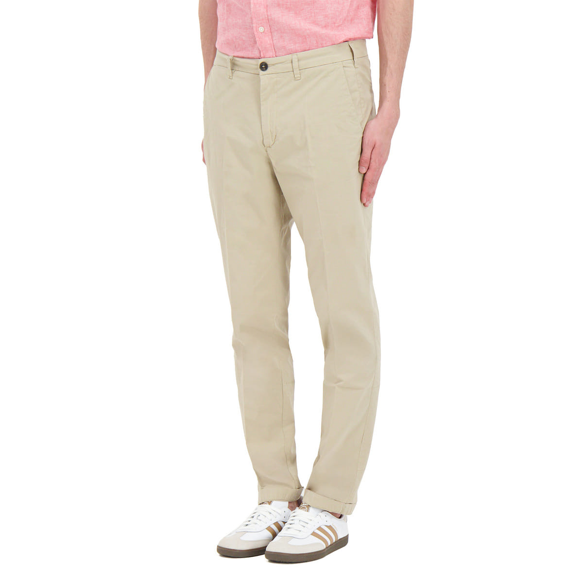 PANTALONE CHINO IN POPLINE STRETCH LENNY
