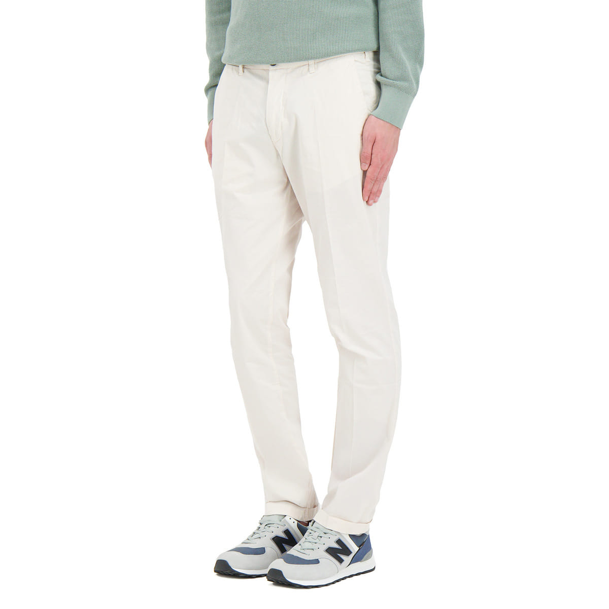 PANTALONE CHINO IN POPLINE STRETCH LENNY