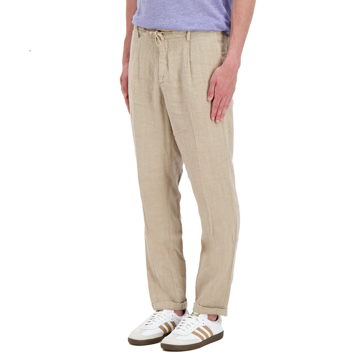 PANTALONE IN 100% LINO CON COULISSE COACH CV