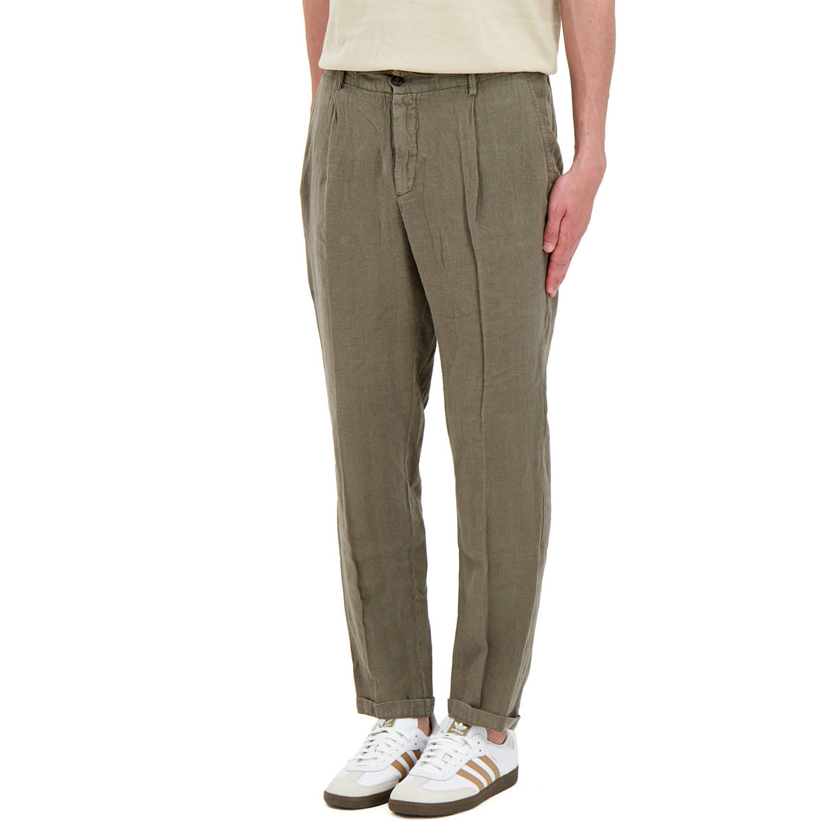 PANTALONE IN 100% LINO CON COULISSE COACH CV