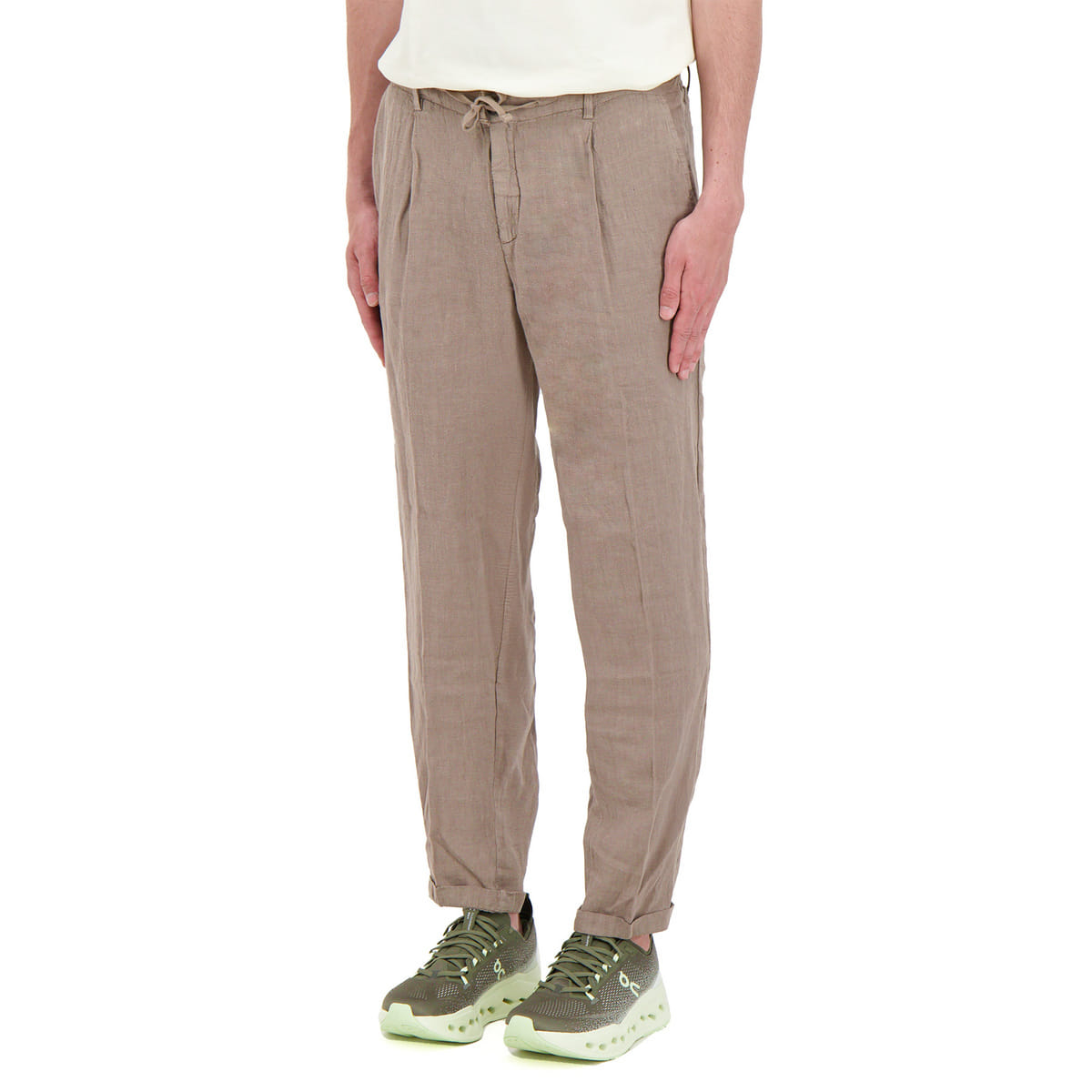 PANTALONE IN 100% LINO CON COULISSE COACH CV