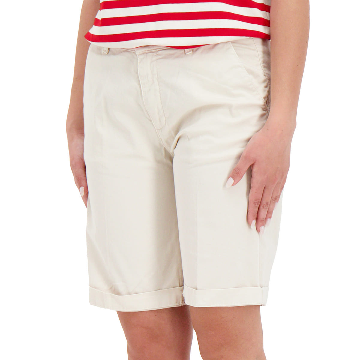 BERMUDA CHINO IN COTONE STRETCH SAILOR DONNA