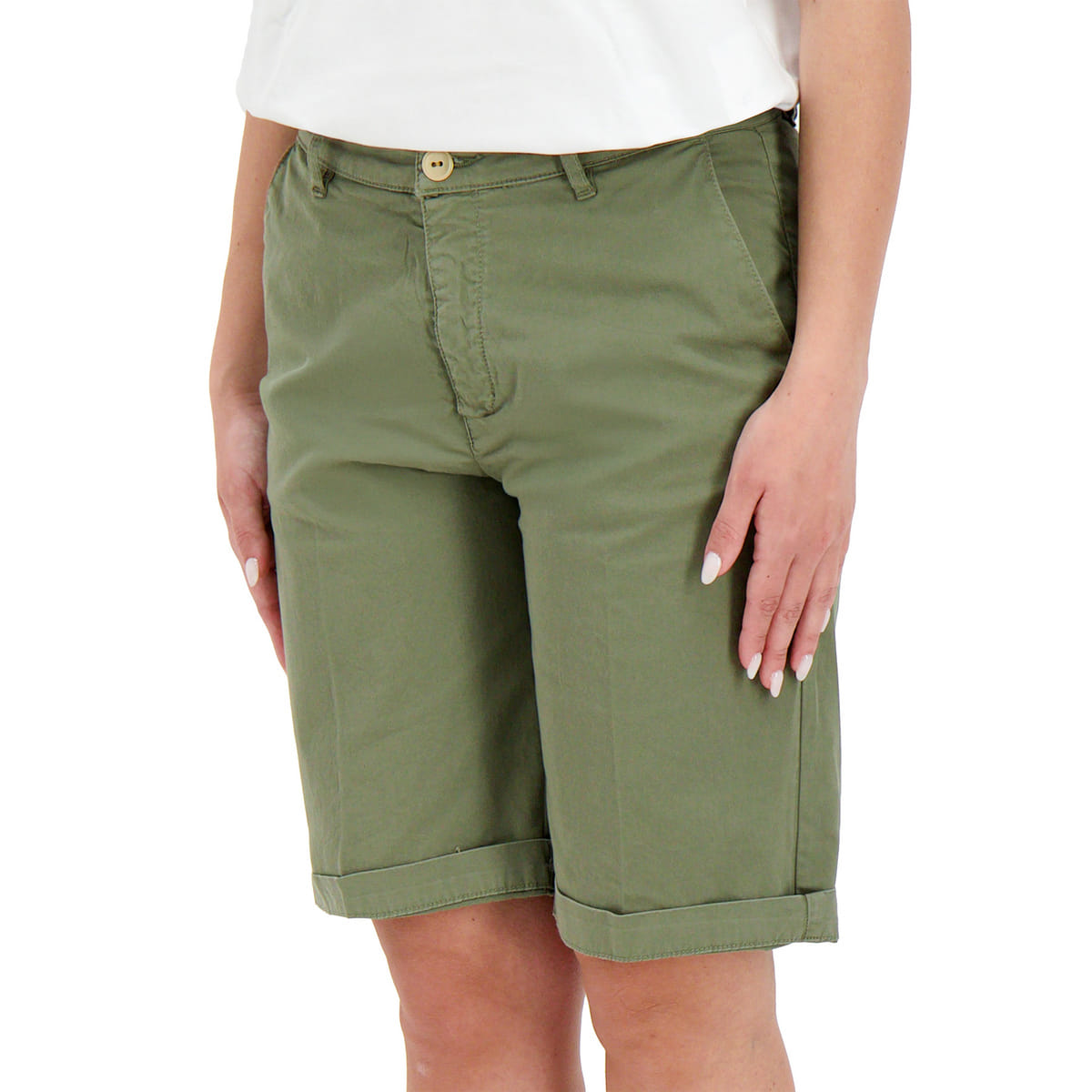 BERMUDA CHINO IN COTONE STRETCH SAILOR DONNA