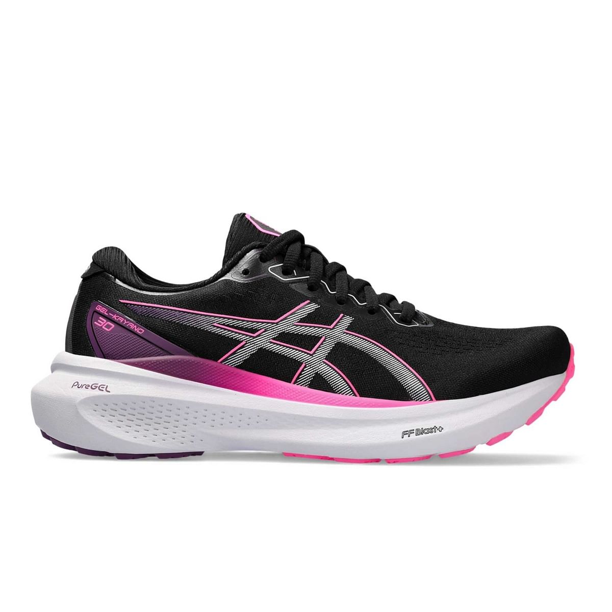 ASICS GEL KAYANO 30 DONNA 047779201 004 BLACK LILAC HIN A4 stabili Scarpe Running Sport