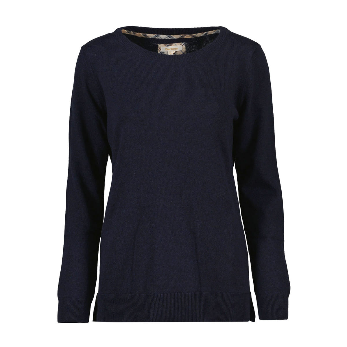 MAGLIONE GIROCOLLO IN LANA TOPPA CHECK DONNA