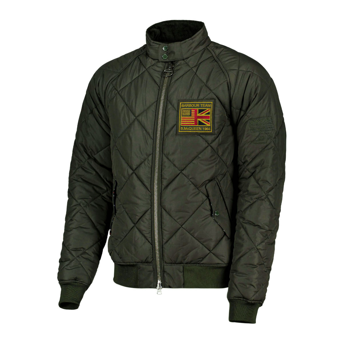 Barbour International MQU1326-GN91 Steve Mcqueen Quilted Merchant Padded Jacket Sage Green (Xl, Sage Green)-image
