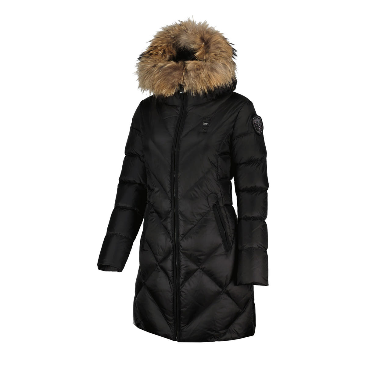 PIUMINO LUNGO CON CAPPUCCIO PELLICCIA ALTHEA DONNA