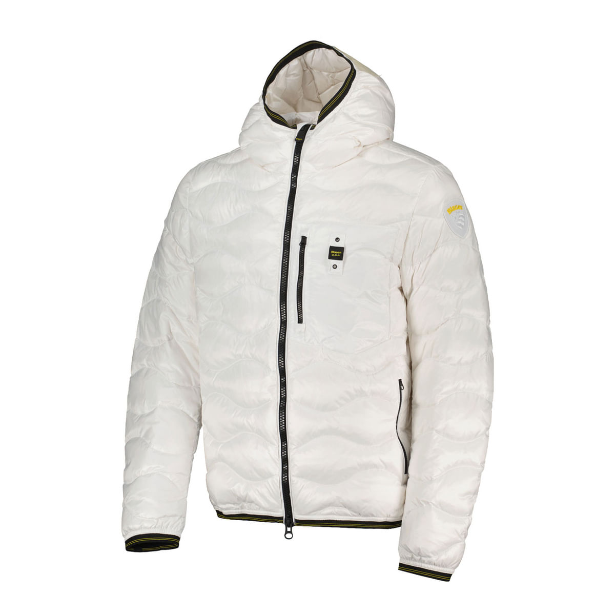 PIUMINO CON CAPPUCCIO AD ONDE WAVE