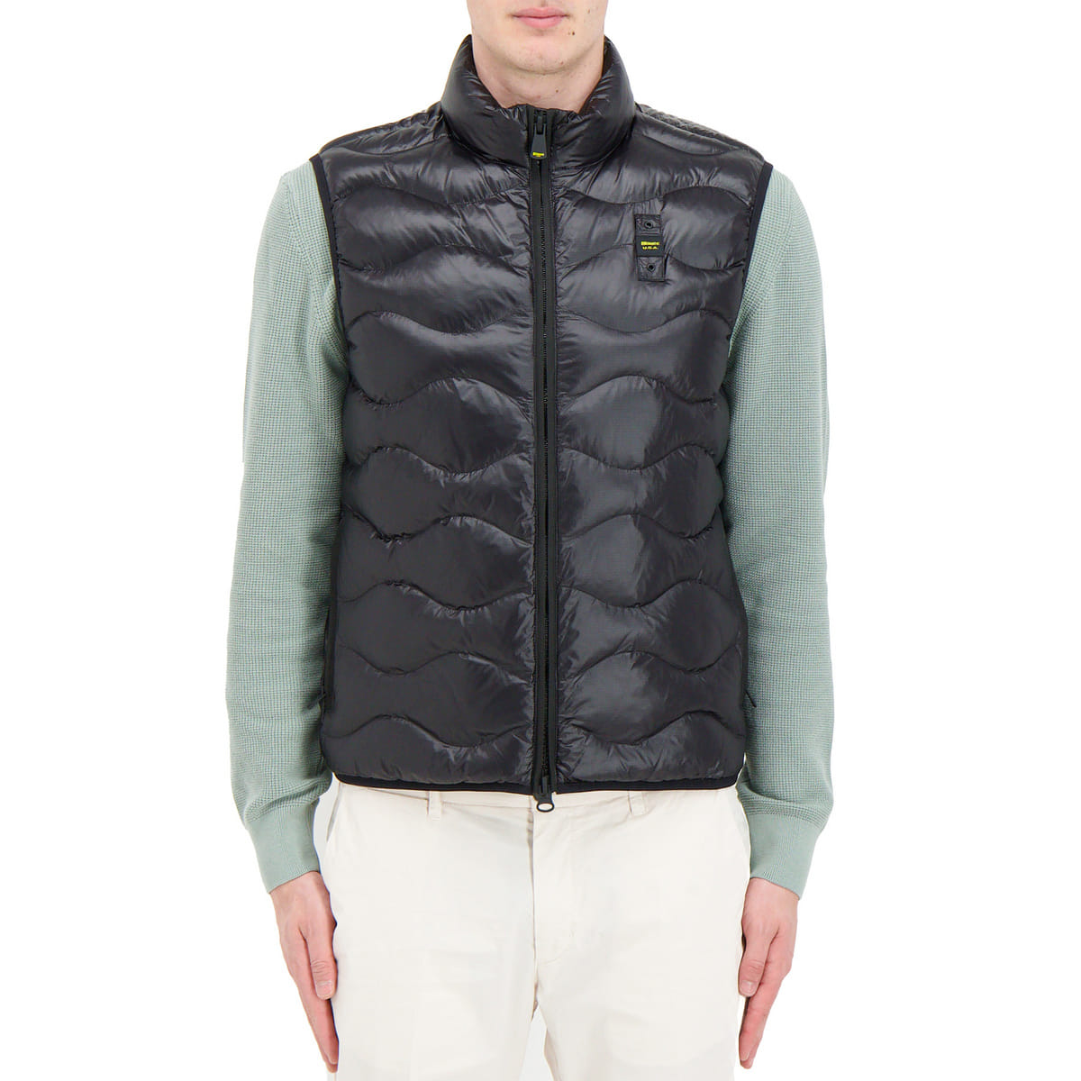 Blauer Piumino Smanicato Ad Onde Danny Uomo