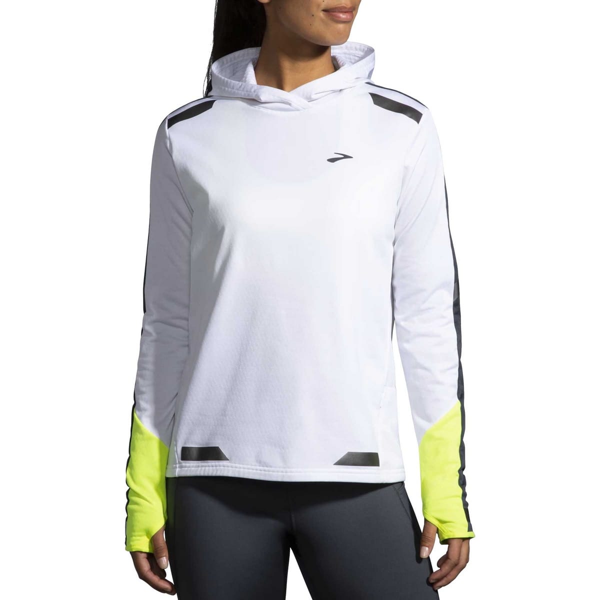 MAGLIA CON CAPPUCCIO RUN VISIBLE THERMAL DONNA