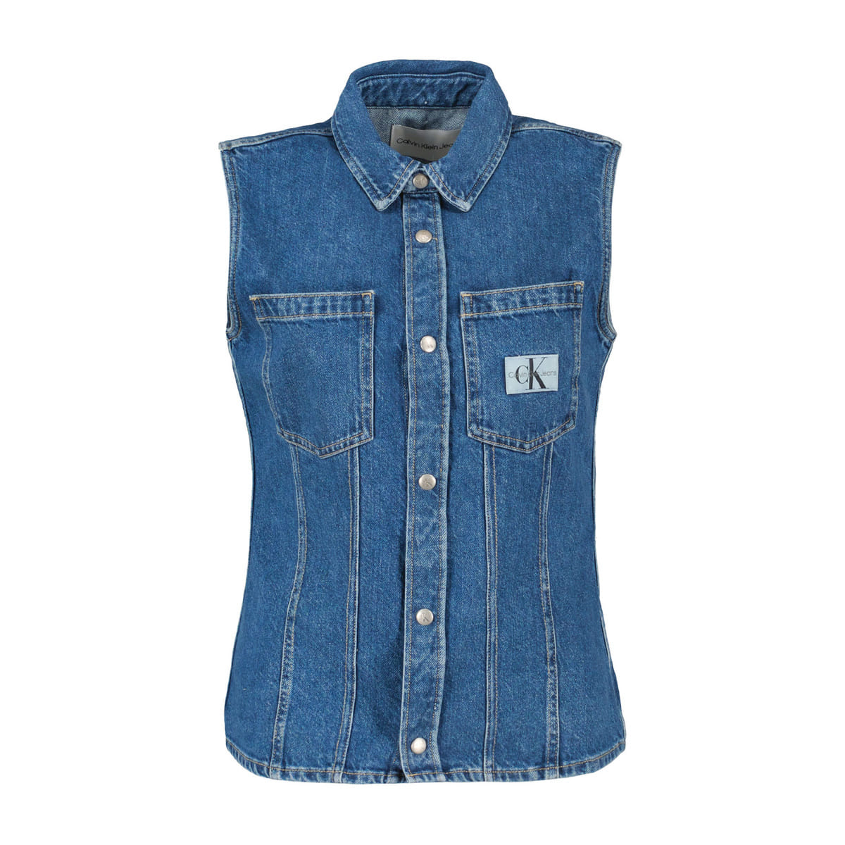 CAMICIA SMANICATA IN DENIM DONNA