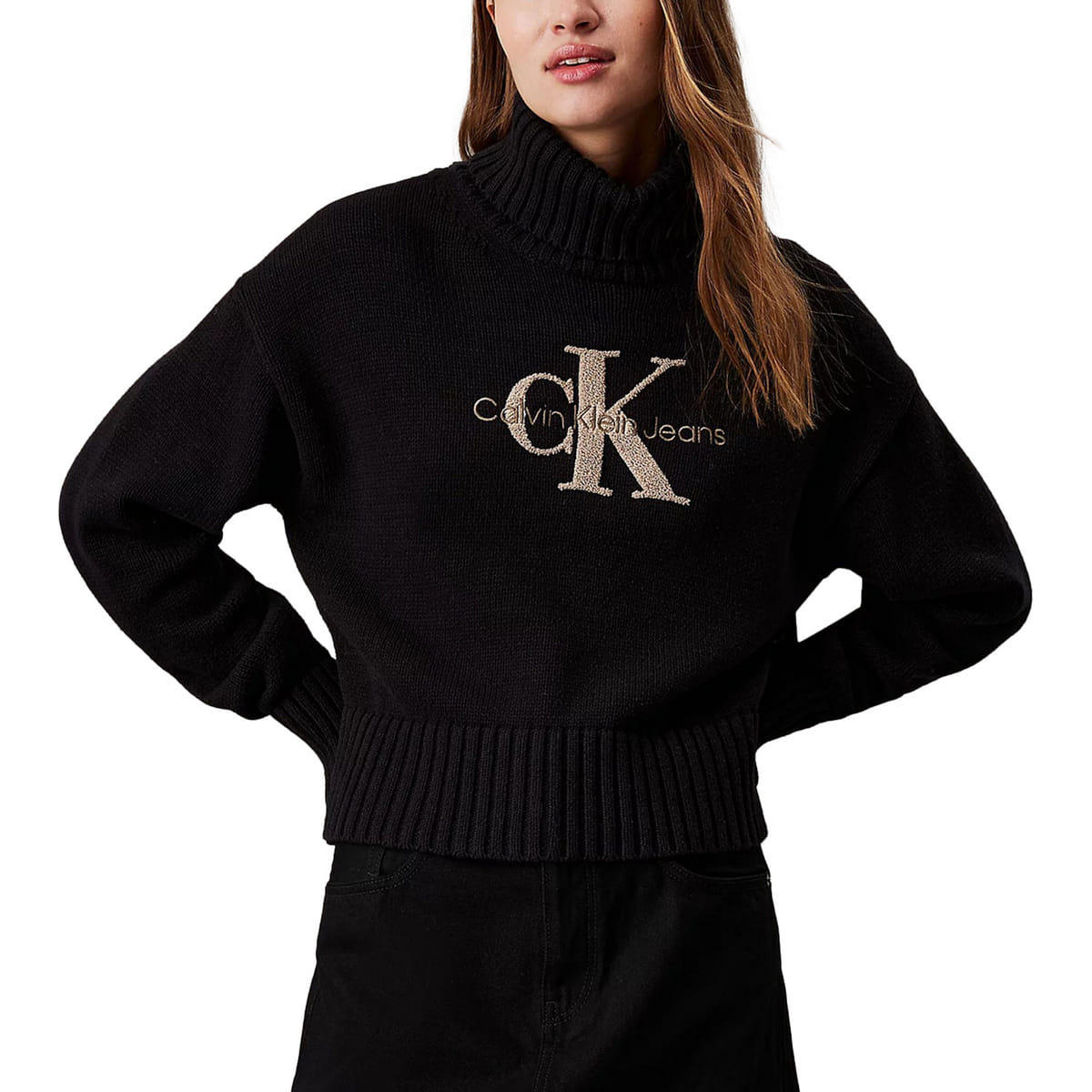 MAGLIONE DOLCEVITA LOGO IN CINIGLIA DONNA