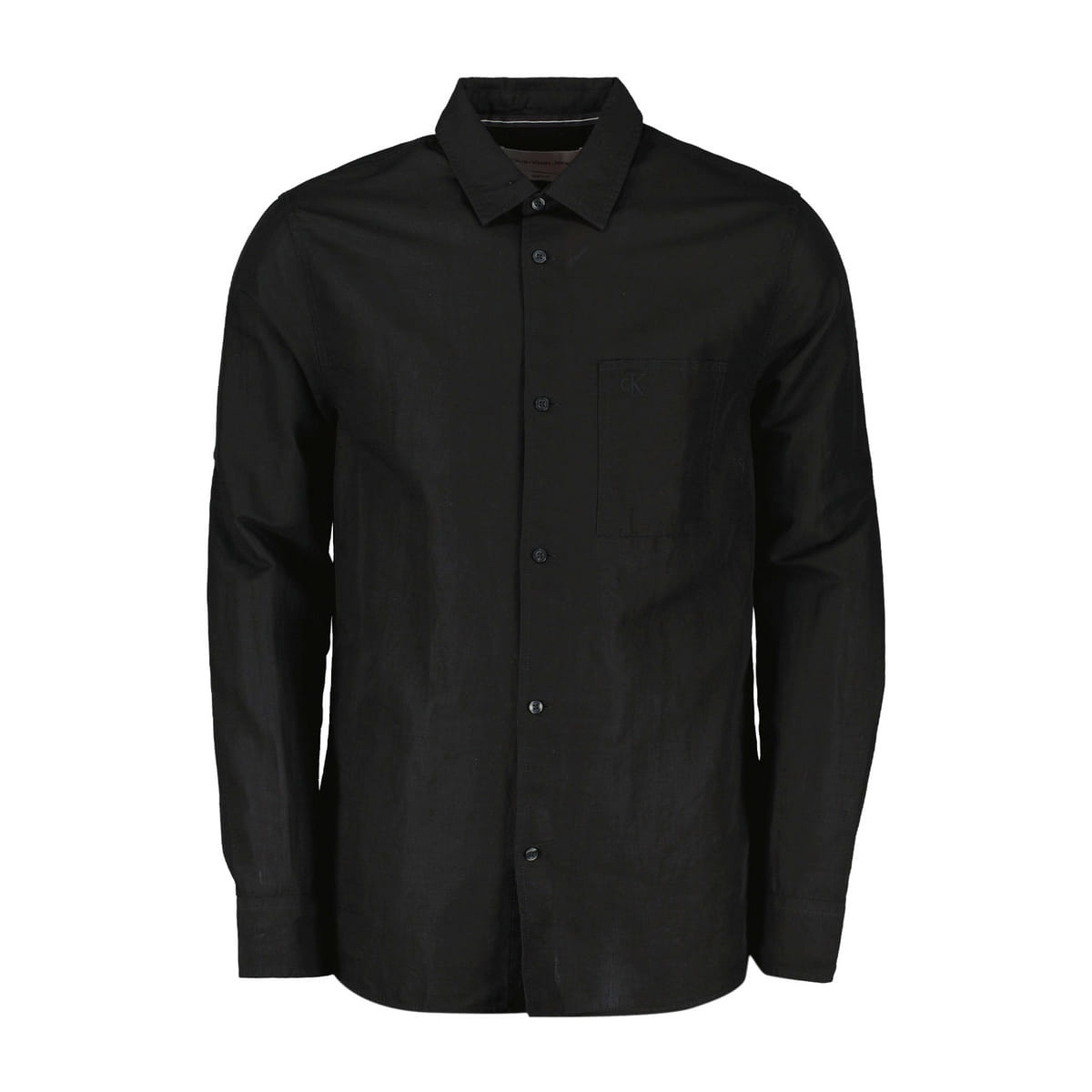 CAMICIA IN MISTO LINO REGULAR TASCA LOGO