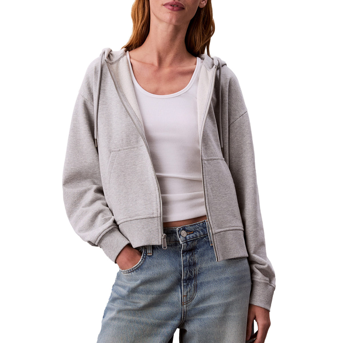 FELPA FULL ZIP MINI LOGO DONNA