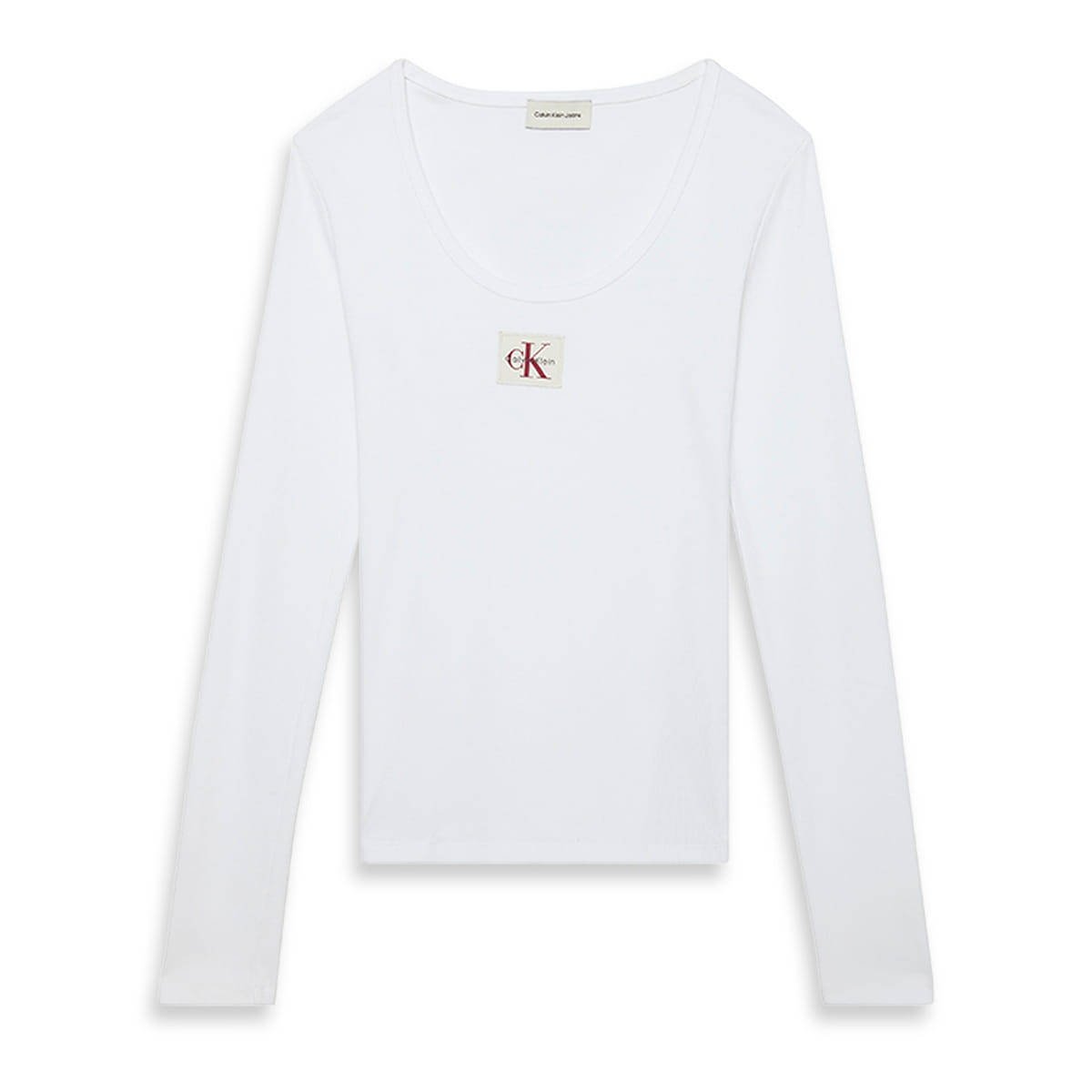 T SHIRT LS WOVEN LABEL DONNA