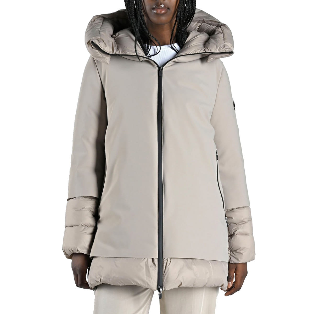 PIUMINO CON CAPPUCCIO BECANCOUR MID DONNA