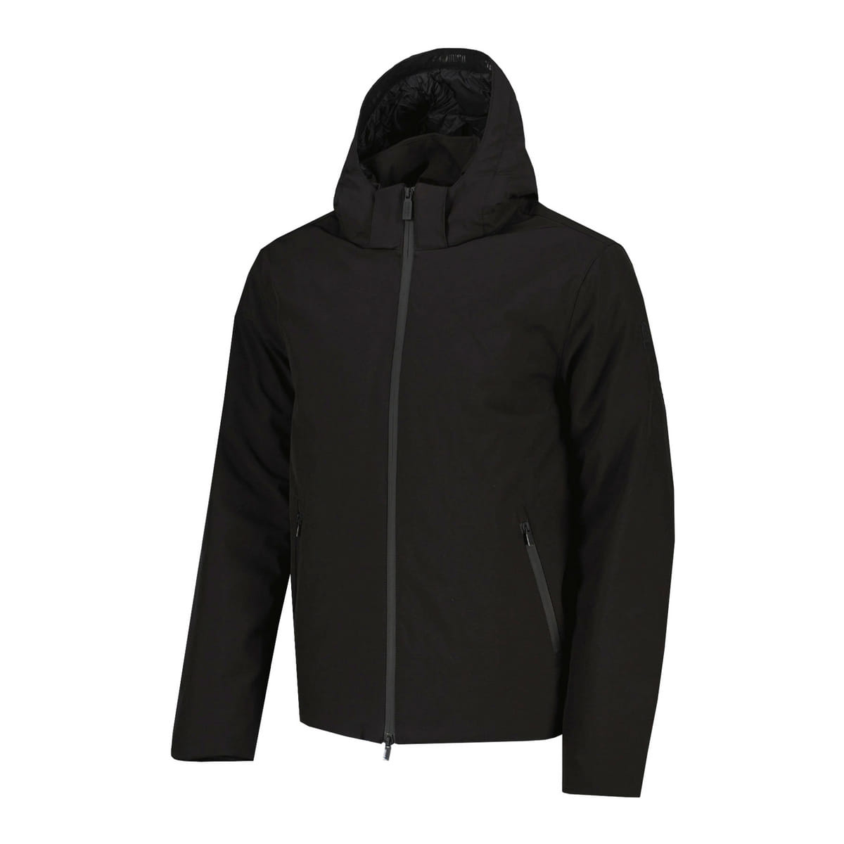 GIACCA CON CAPPUCCIO IN SOFTSHELL HERRING