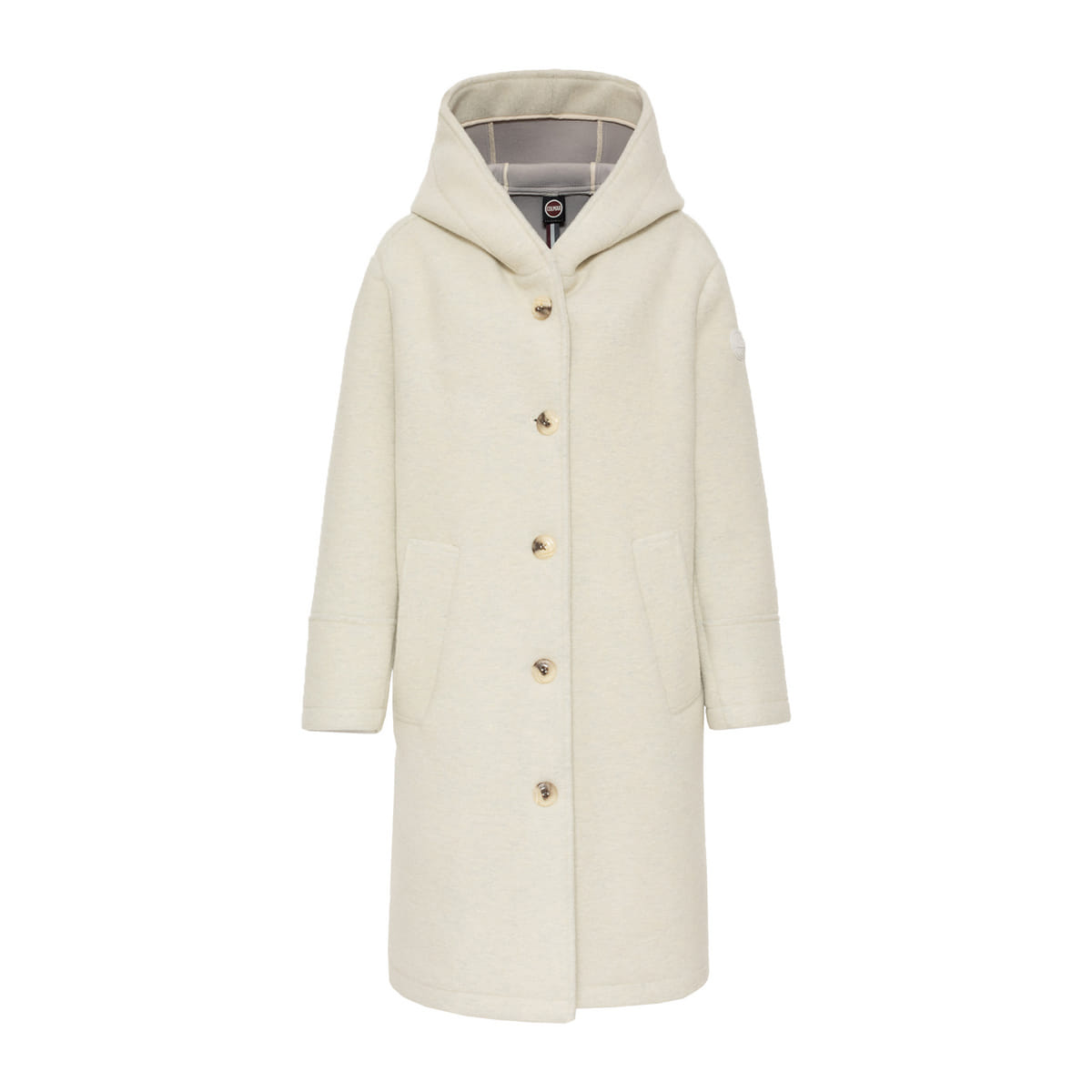 CAPPOTTO OVER CON CAPPUCCIO IN LANA NEOPRENE DONNA