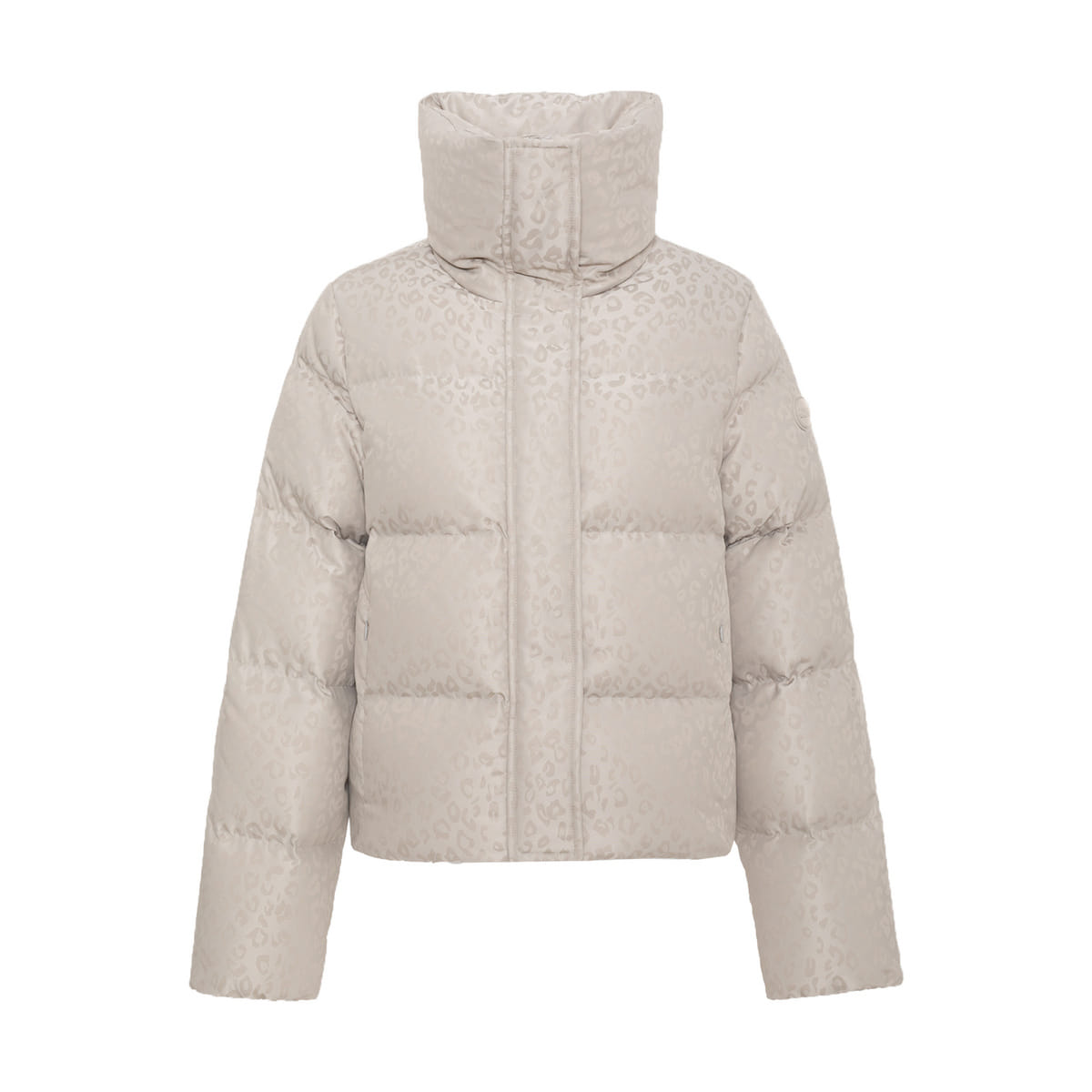 PIUMINO CON COLLO ALTO ANIMALIER DONNA