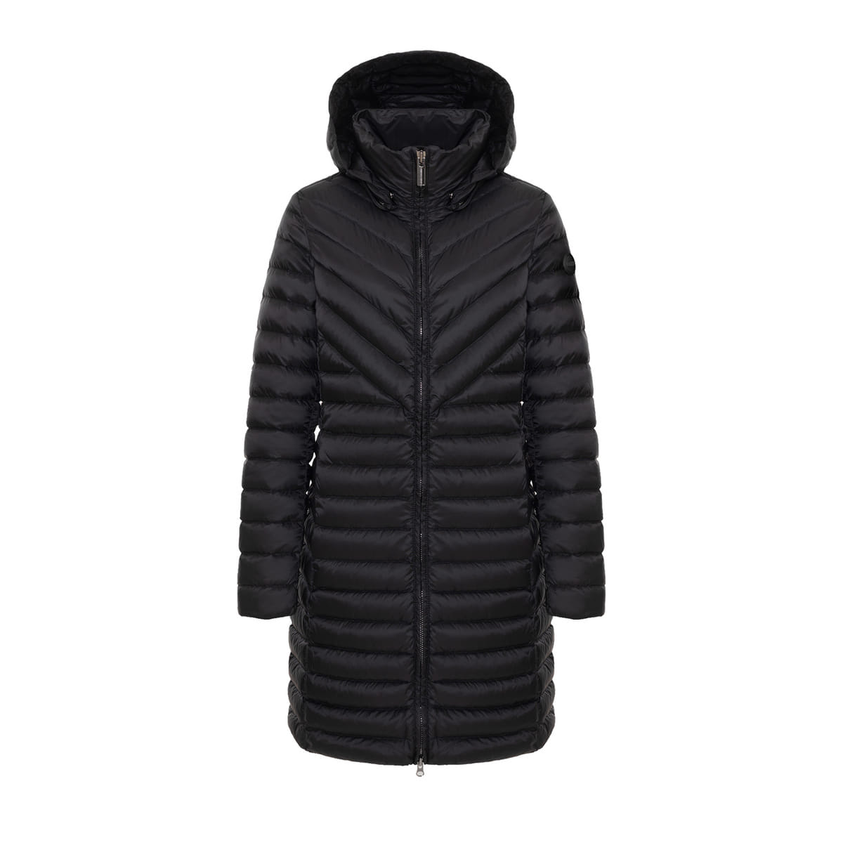 PIUMINO LEGGERO CON CAPPUCCIO STACCABILE RECYCLED DONNA