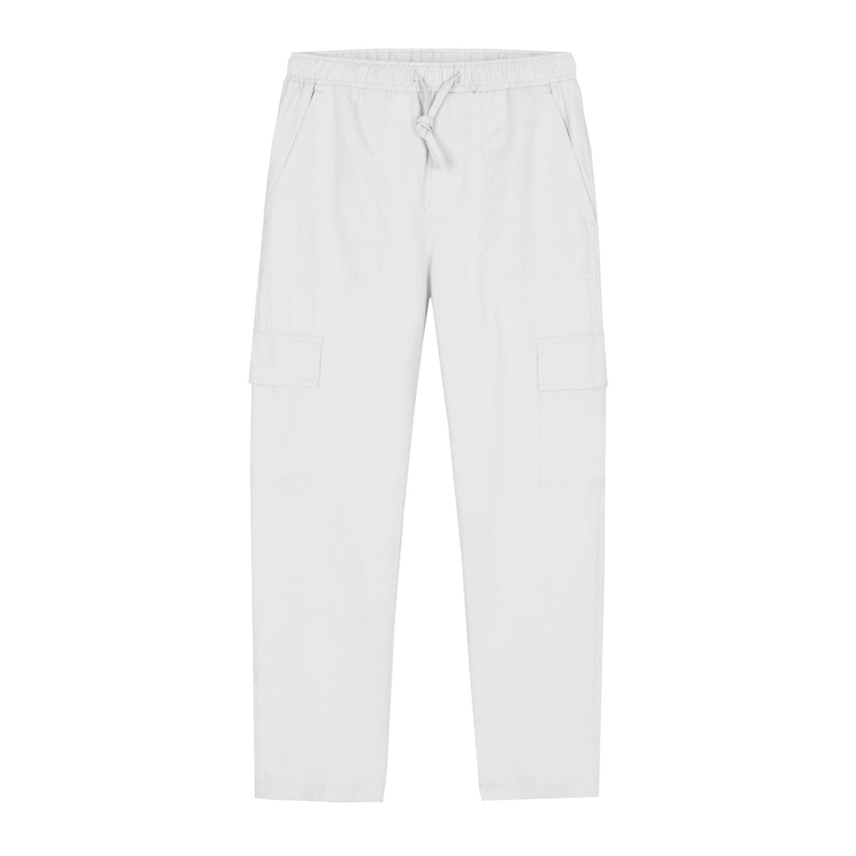 PANTALONI CARGO IN COTONE E LINO