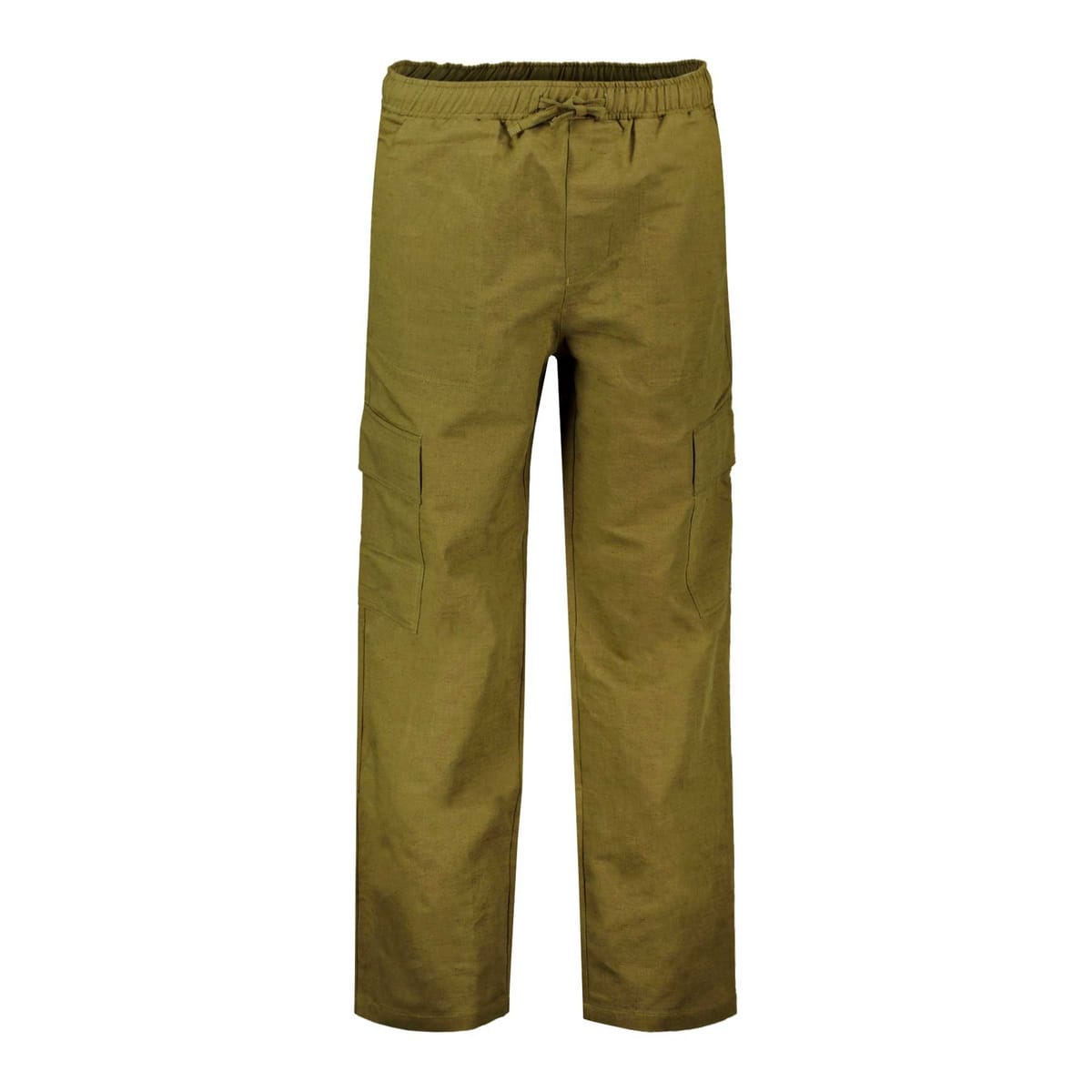 PANTALONI CARGO IN COTONE E LINO
