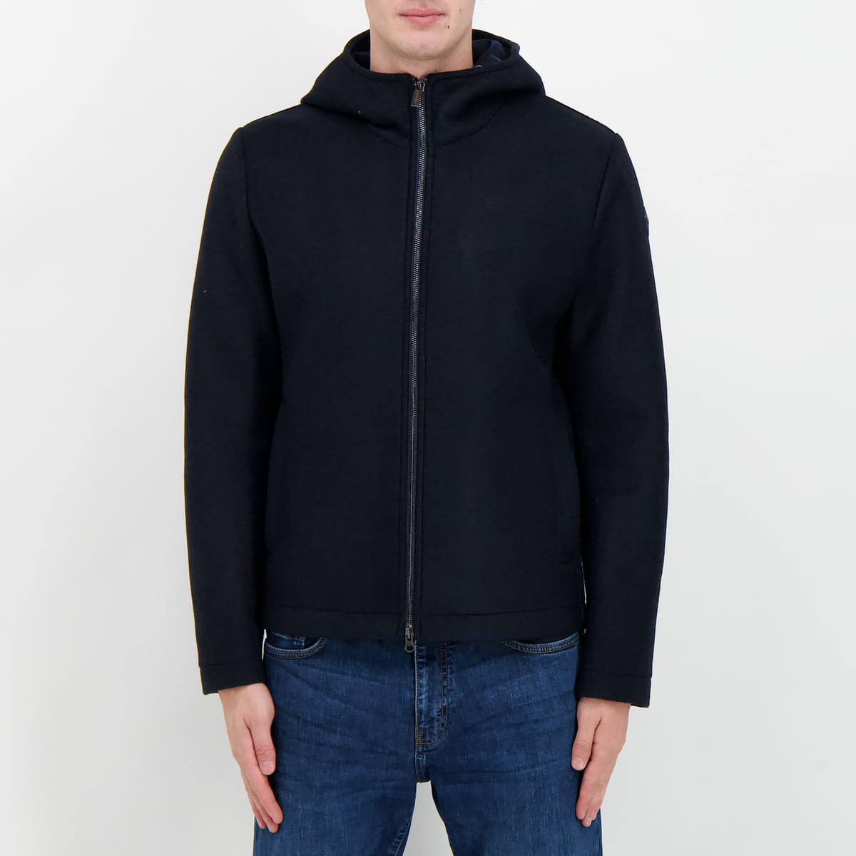 GIACCA CON CAPPUCCIO LANA E NEOPRENE