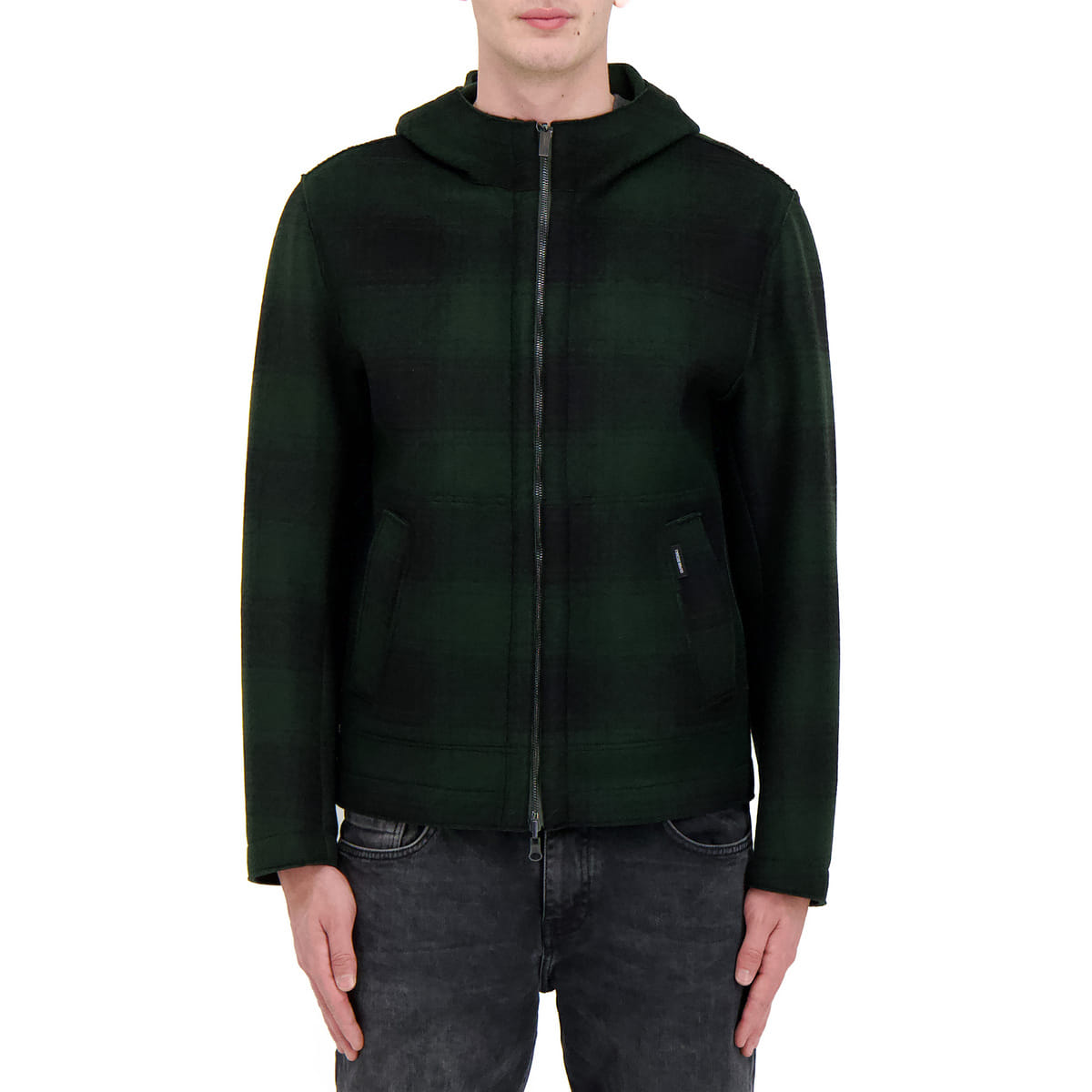 GIACCA CAPPUCCIO REVERSIBILE PANNO MIX LANA