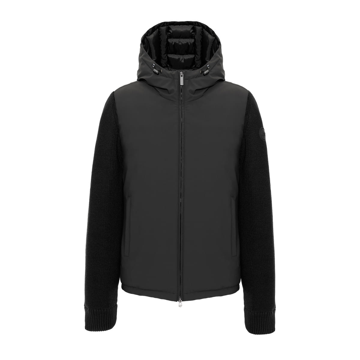 GIACCA CON CAPPUCCIO BIMATERILE IN OVATTA