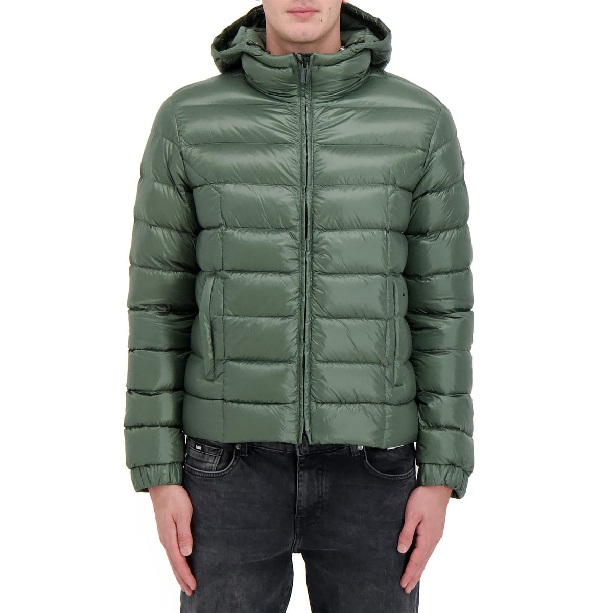 PIUMINO LUCIDO CON CAPPUCCIO RECYCLED