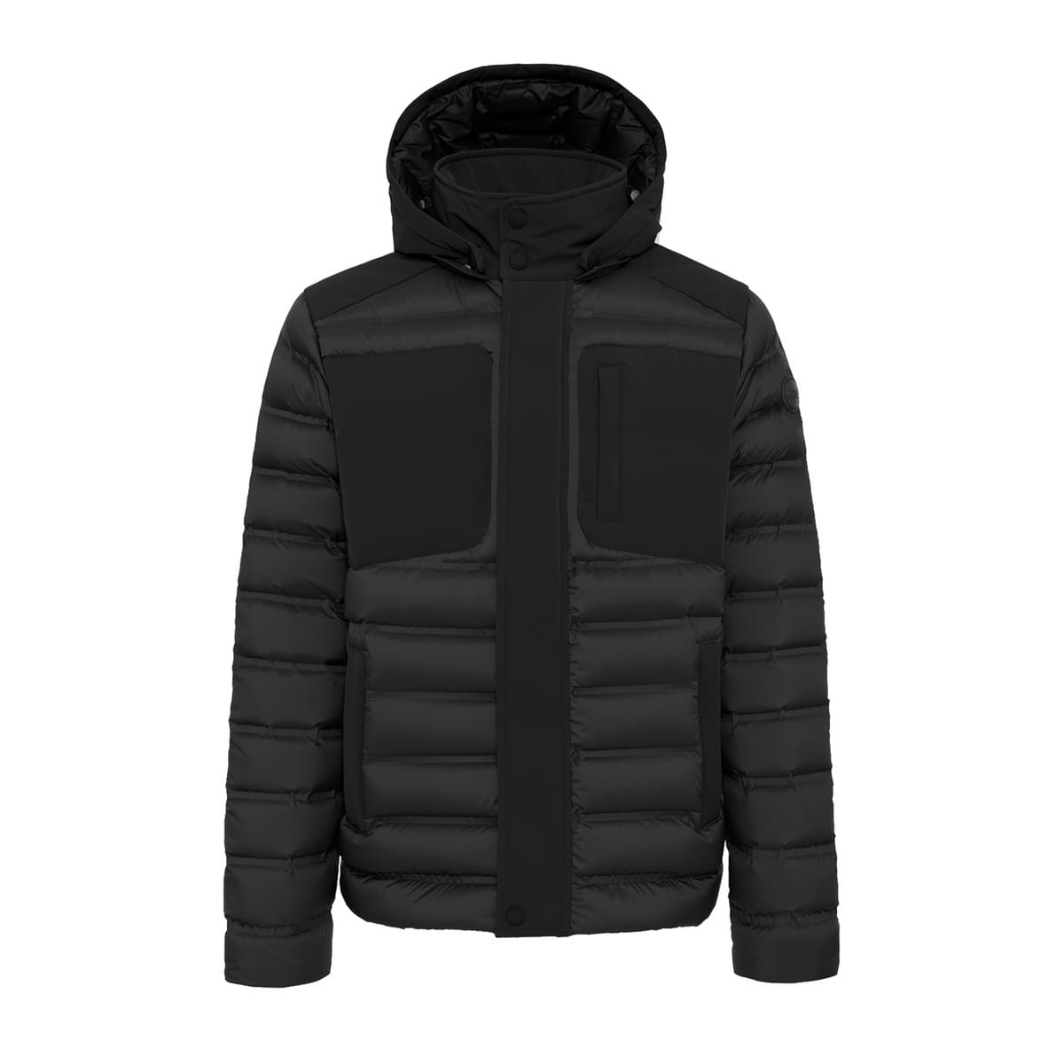 PIUMINO CON CAPPUCCIO STACCABILE INSERTI IN SCUBA