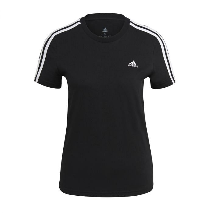 ADIDAS T SHIRT 3 STRIPES DONNA 047049101 BLK BLACK Maglie Sport Style Donna Moda