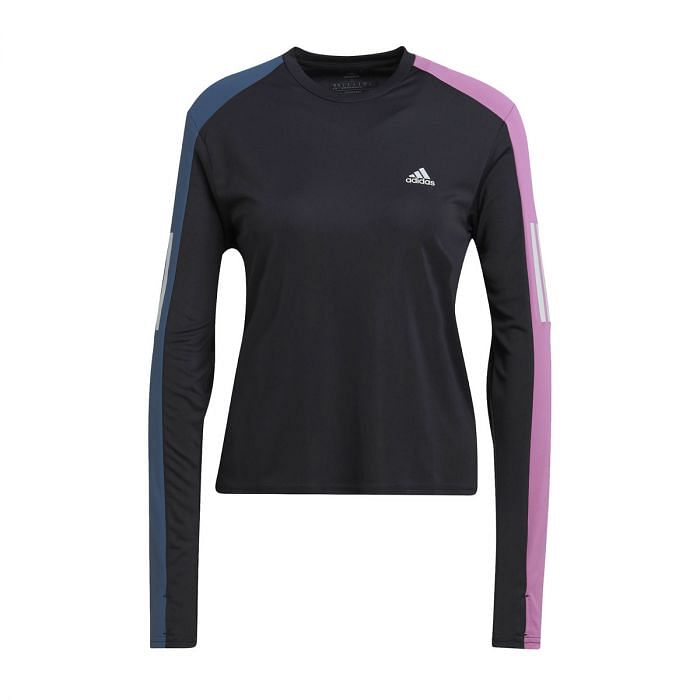 ADIDAS MAGLIA MANICA LUNGA COLORBLOCK DONNA 045375501 BLK BLACK Maglia Abbigliamento Running Sport