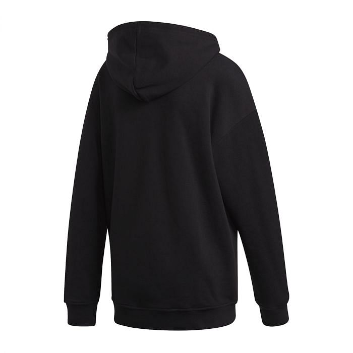 ADIDAS ORIGINALS FELPA CON CAPPUCCIO TREFOIL DONNA 040095901 07 BLACK WHITE Felpe Sport Style Donna Moda
