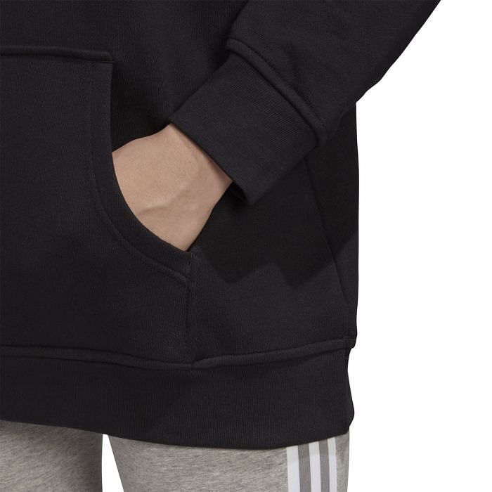 ADIDAS ORIGINALS FELPA CON CAPPUCCIO TREFOIL DONNA 040095901 07 BLACK WHITE Felpe Sport Style Donna Moda