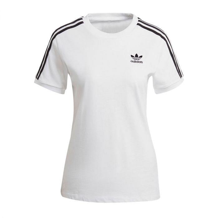 ADIDAS ORIGINALS T SHIRT 3 STRIPES DONNA 041997101 WHT WHITE Maglie Sport Style Donna Moda