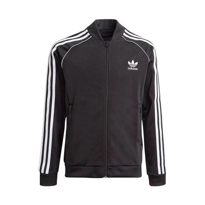 ADIDAS ORIGINALS FELPA FULL ZIP ADICOLOR SST BAMBINO 043075601 BLK BLACK WHITE Felpe Abbigliamento Bambino Moda