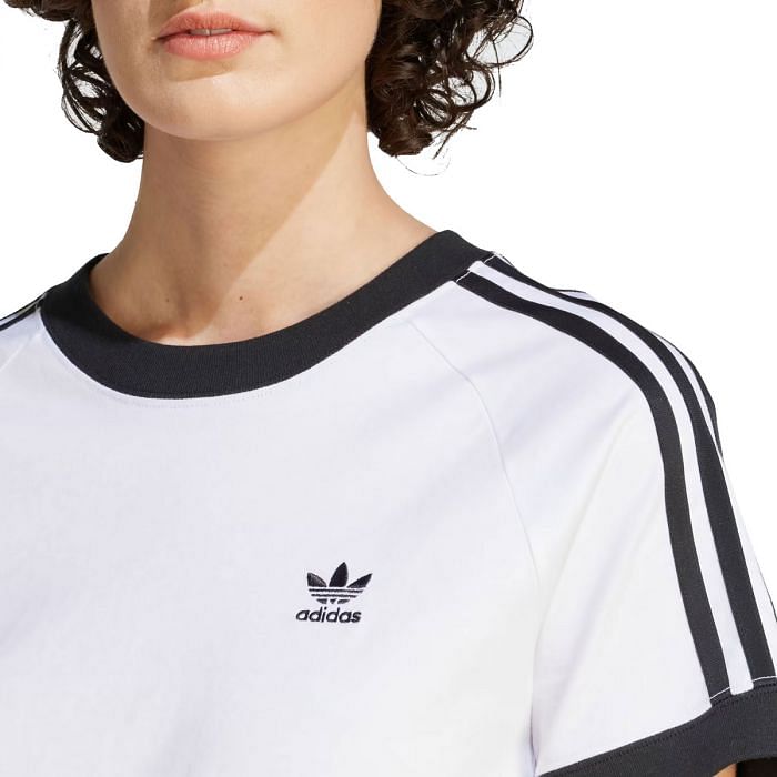 ADIDAS ORIGINALS T SHIRT 3 STRIPES DONNA 047979101 WHT WHITE Maglie Sport Style Donna Moda