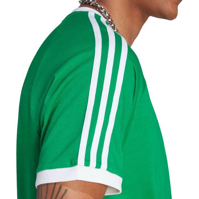 ADIDAS ORIGINALS T SHIRT 3 STRIPES 047980601 GREE GREEN Maglie Sport Style Uomo Moda
