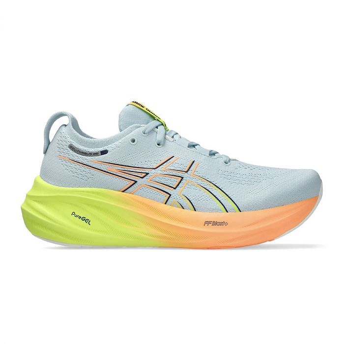 ASICS GEL NIMBUS 26 PARIS DONNA 049456001 750 COOL GREY SAFET A3 max ammortizzamento Scarpe Running Sport