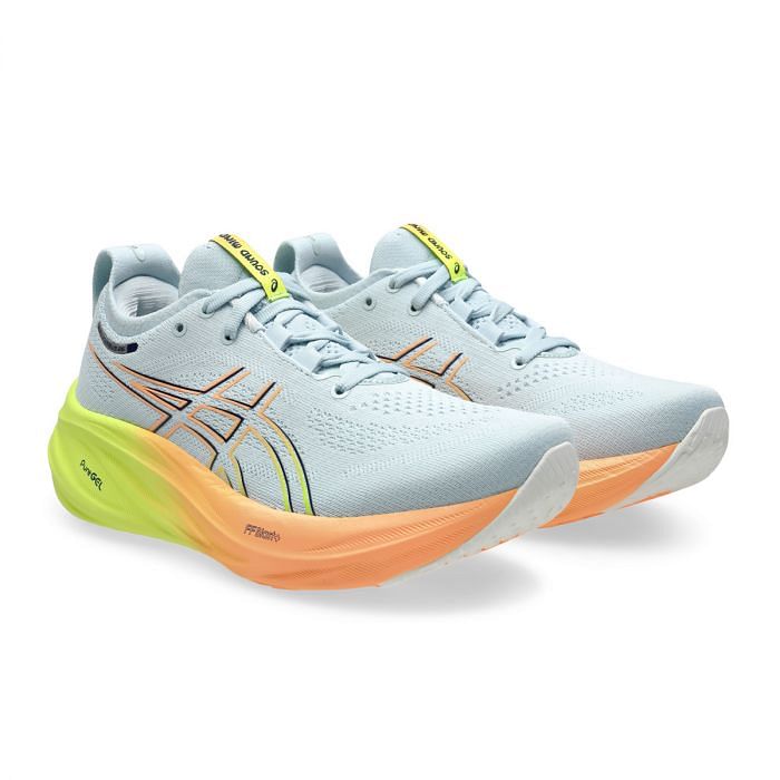ASICS GEL NIMBUS 26 PARIS DONNA 049456001 750 COOL GREY SAFET A3 max ammortizzamento Scarpe Running Sport
