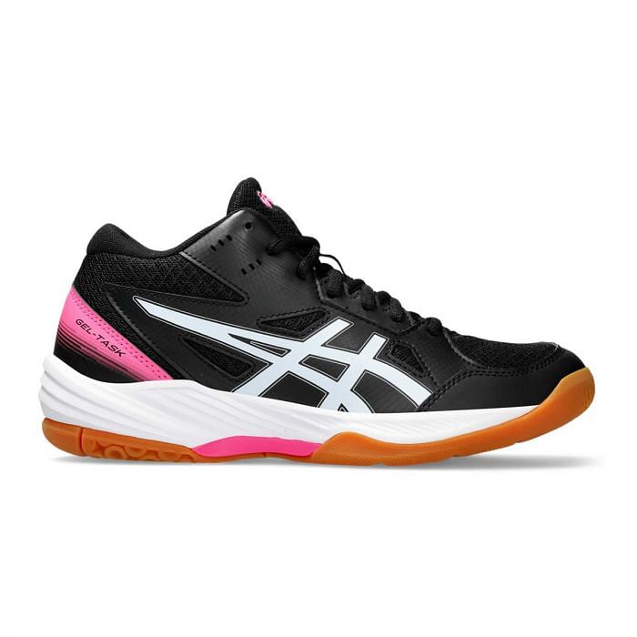 ASICS GEL TASK 3 MT DONNA 047607401 001 BLACK WHITE Scarpe Alte Scarpe Volley Sport