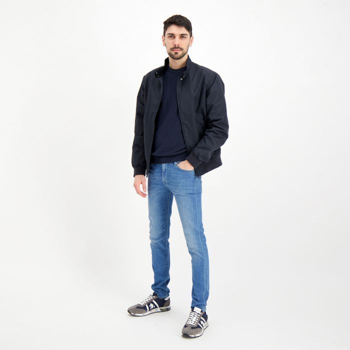 BARBOUR GIACCA BOMBER IN NYLON ROYSTON 046986801_NY71 NAVY