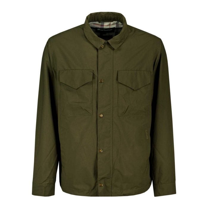 BARBOUR GIACCA CAMICIA NYLON CAMBER 050837101_OL34 GREEN