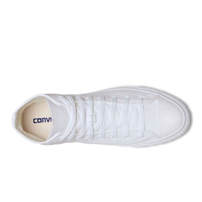 CONVERSE CHUCK TAYLOR ALL STAR HI MONO BIANCHE 030292101 WHMO WHITE MONOCHROM Tutte Sneaker Scarpe