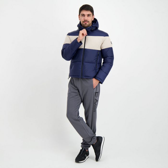 EA7 EMPORIO ARMANI - PIUMINO CON CAPPUCCIO COLOURBLOCK