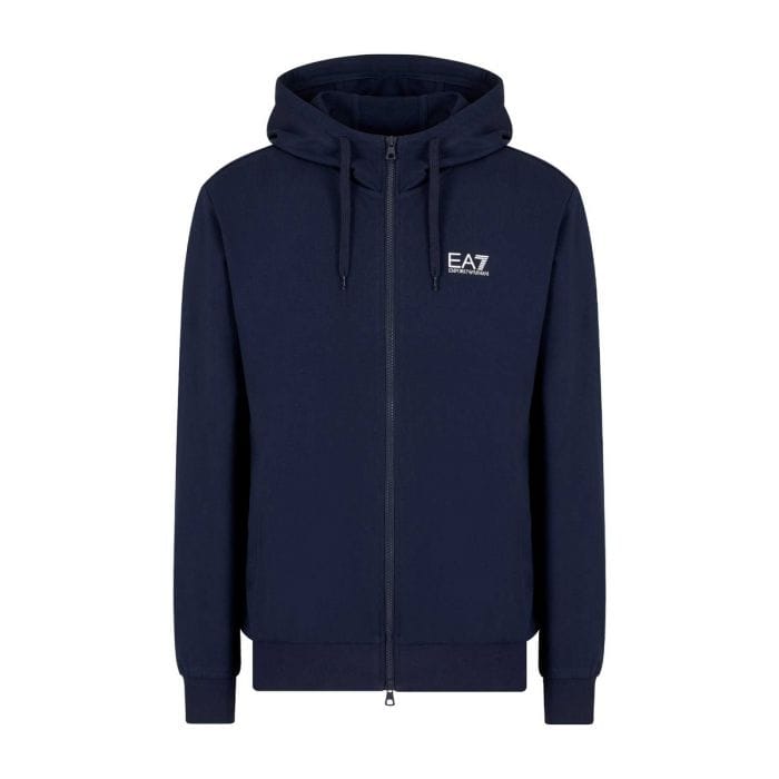EA7 EMPORIO ARMANI FELPA FULL ZIP CON CAPPUCCIO CORE IDENTITY