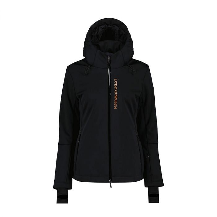 EA7 EMPORIO ARMANI COMPLETO TRIS SOFTSHELL DONNA 047912201 0221 BLACK BLACK Completo Abbigliamento Sci Sport
