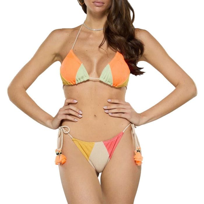Fk Costume Bikini Effek Outlet Bikini A Triangolo E Slip Con Lacci