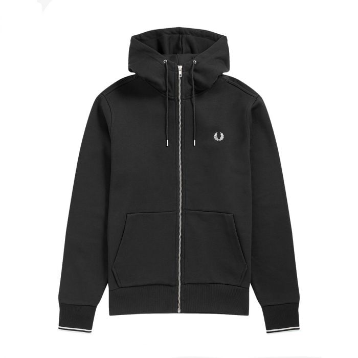 FELPA FULL ZIP CON CAPPUCCIO LOGO